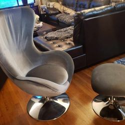 Accent Chair With Ottoman