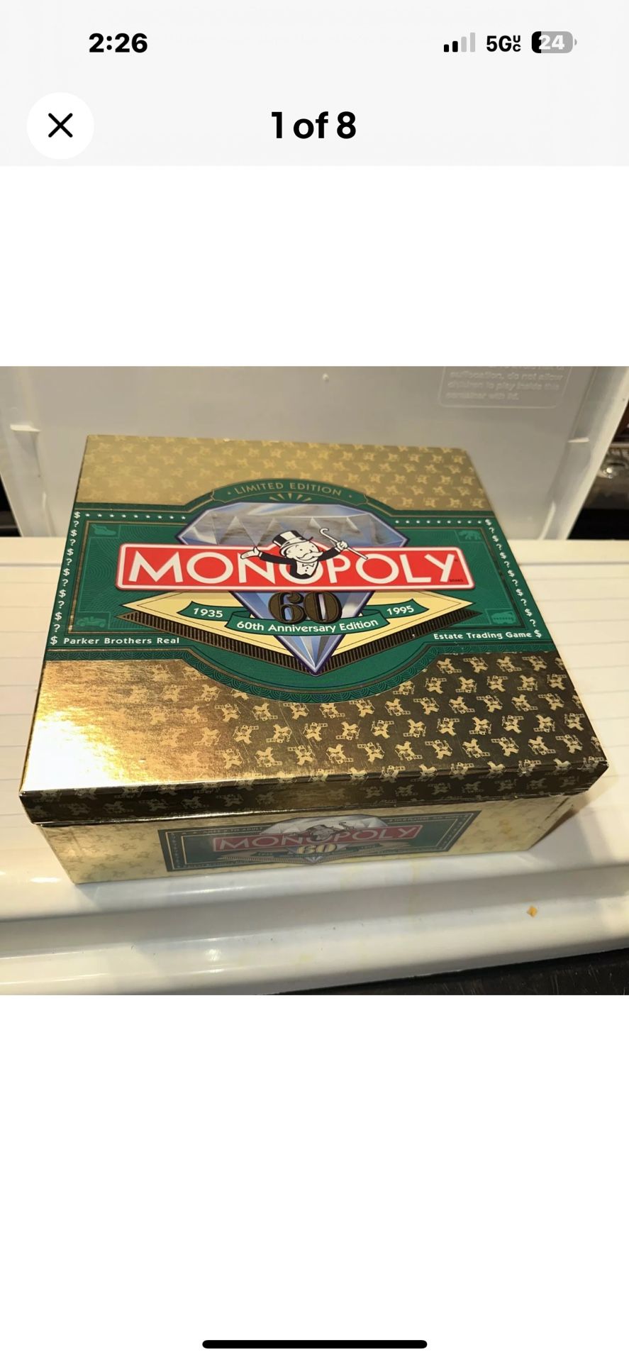 Vintage Limited Edition 60th Anniversary Monopoly Game