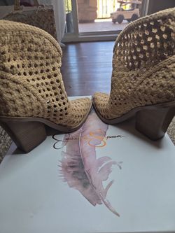Jessica Simpson Woven Ankle Booties