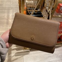 Authentic TORY BURCH Emerson Chain Wallet Purse Can Be Used 3 Ways  