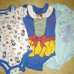 Girls Snow White Onesie Bundle Size 18 Months