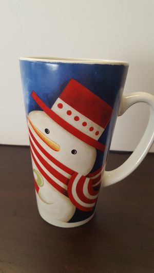 Photo Vintage Mug Snowman by Designpac INC, 16 ounces, Holiday Large coffee mug.
