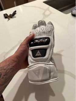 White Dainese Limited Edition Gauntlet Gloves
