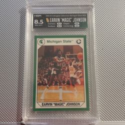 1990-91 Collegiate Collection Michigan State Earvin Magic Johnson HGA 8.5