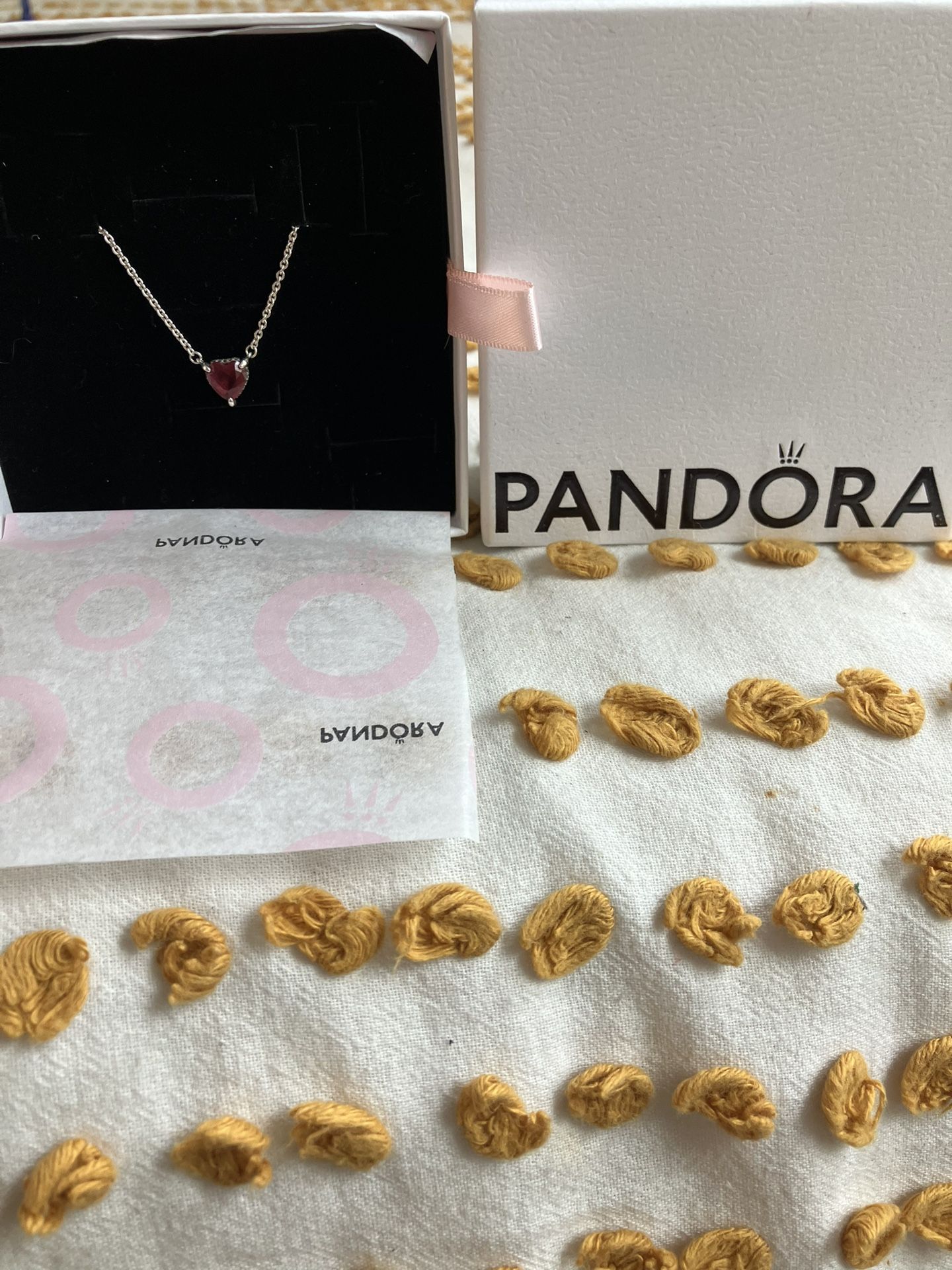 Pandora Sparkling Heart Halo Pendant Collier Necklace Sterling silver