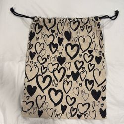 Large Hallmark  Canvas Bag With Drawstring. L 21 1/2 X W 17. Nice Valentine Give Bag . See Pictures. 