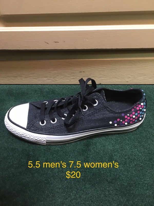 5.5 men's women's 7.5 converse sneakers
