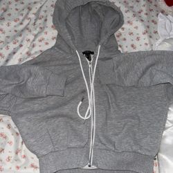 gray cropped jacket 