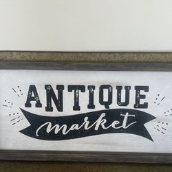 Huge Wood Antique Market Wall Sign $25
