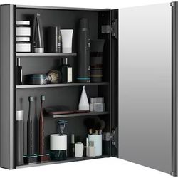 New KOHLER “Maxstow” Medicine Cabinet - SOFT CLOSE, Mirrored, Dark Anodized Aluminum 