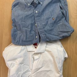 Men’s Teens Tween Button Down Tops Size Small And 39.5/15.5