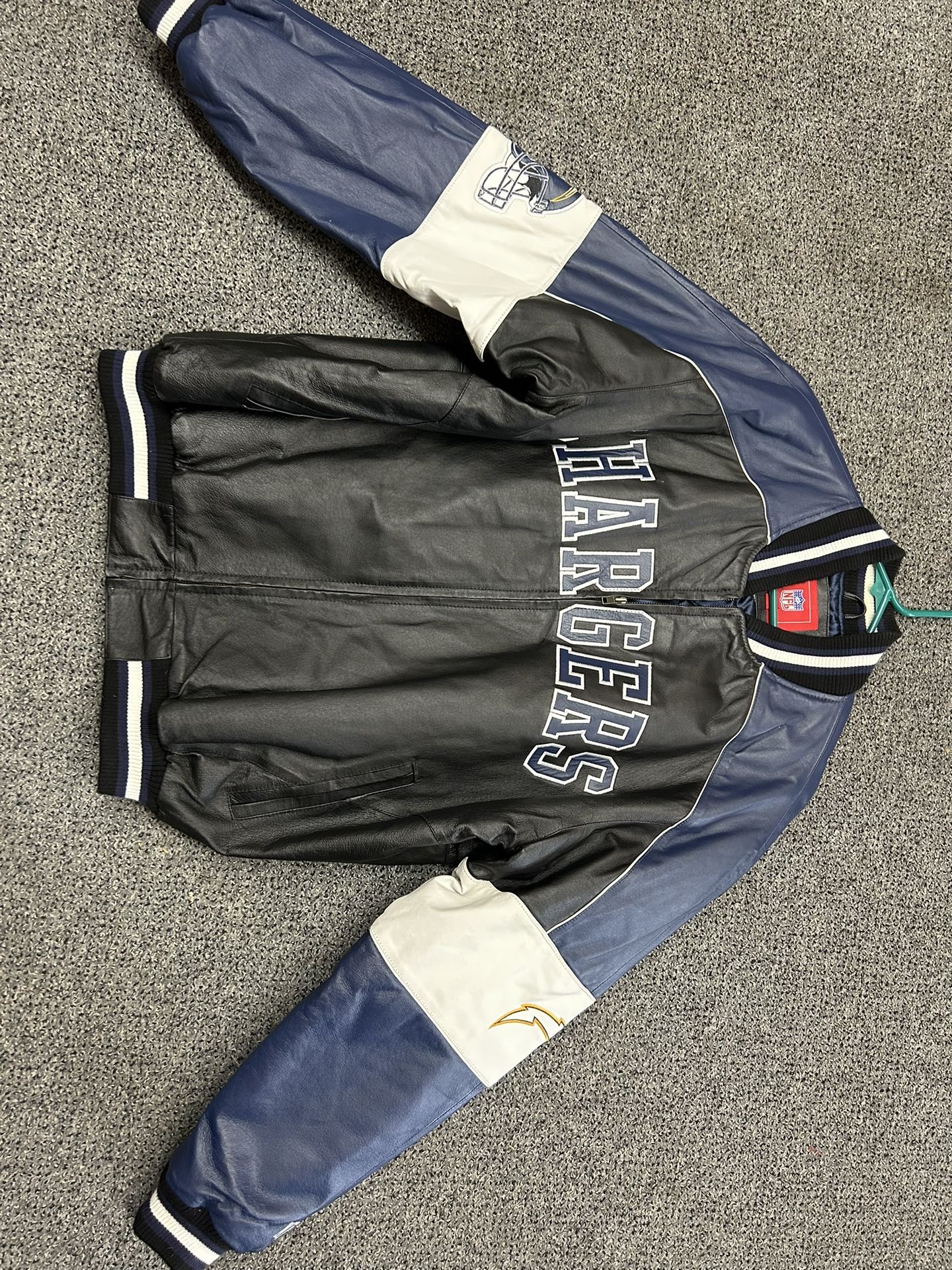NFL Chargers Leather Jacket Size Large New