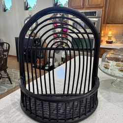 Black Rattan Rainbow Shelf