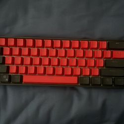 Gk61 Hot swap Gateron Blue Switches With Clix Keycaps