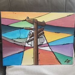 Matte Acrylic Painting On Canvas 12 X 16