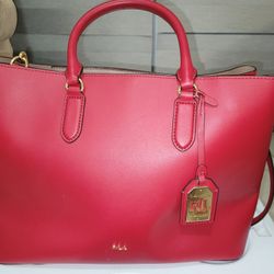 Ralph Lauren Red Large Purse