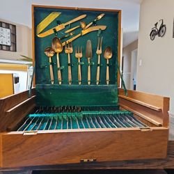 12 Piece Brass Ware and Serving Set