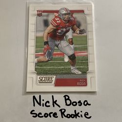 Nick Bosa San Francisco 49ers All-Pro DE Score Rookie Card. 