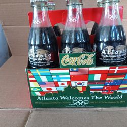 Six Pack Of Cola Bottles Vintage 1996 Centennial Olympics Games
