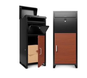 Package Delivery Boxes for Outside, Metal Parcel Drop Box, Large Package Drop Boxes, Secure Anti Theft Package Delivery Box for Porch Curbside with Pa