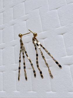14k yellow and white gold earrings