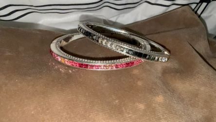 Brighton Spectrum Swarovski Crystal Hinged Bangle Bracelet