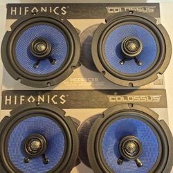 HIFONICS 2 PAIRS 6.5" 2 WAY 125 WATTS SHALLOW MOUNT CAR SPEAKER