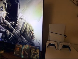 PlayStation 5 Disc 1TB Console Bundle + 2 Controllers & Games