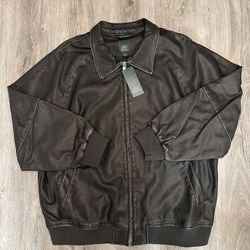 Wild Fable's Women's Distressed Faux Leather Bomber Jacket XXL