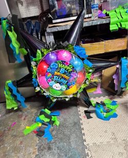 CUSTOM squishy party star pinata with balls