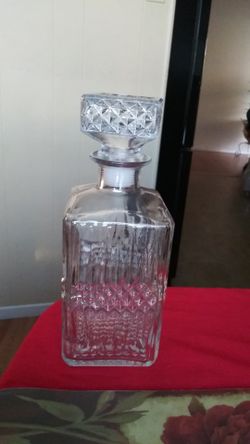 Crystal wishkey or liquor bottle