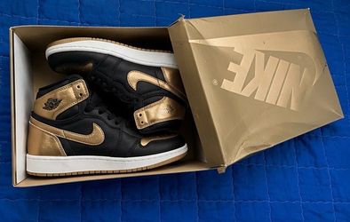 🔥 Air Jordan 1 High Black Gold | Clean | Size 7| Must See