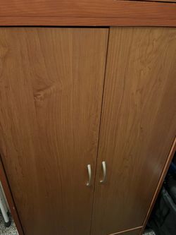Four door cabinet with shelves