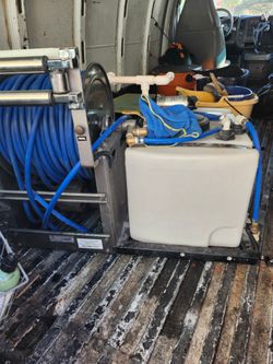 Solar panel cleaning and maintenance van