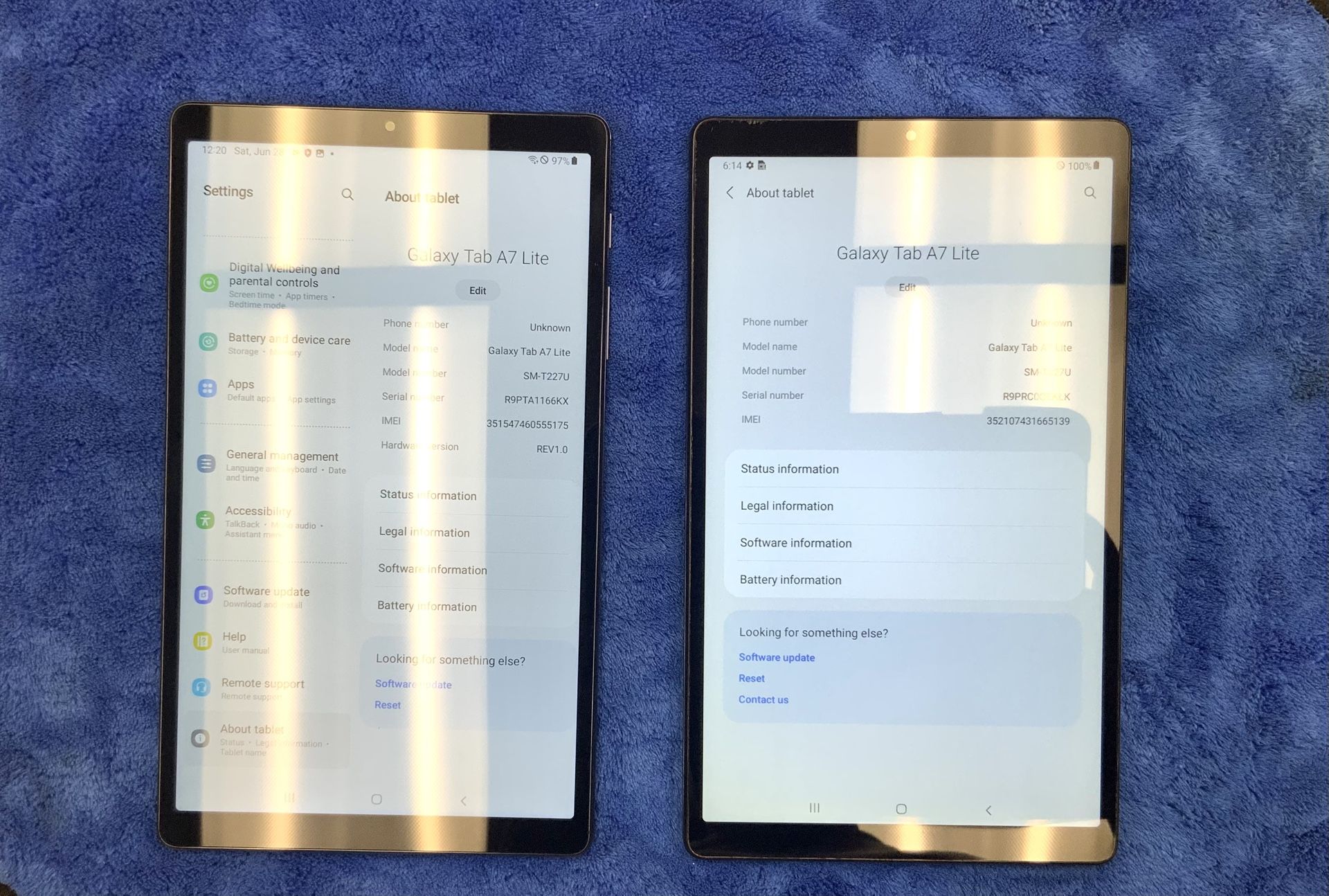 Samsung Tablets Tab Tablet A7 Lite 32 GB Storage Memory Camera Cam Internet Browser Touch Screen Keyboard E Reader USB Network Speaker Music