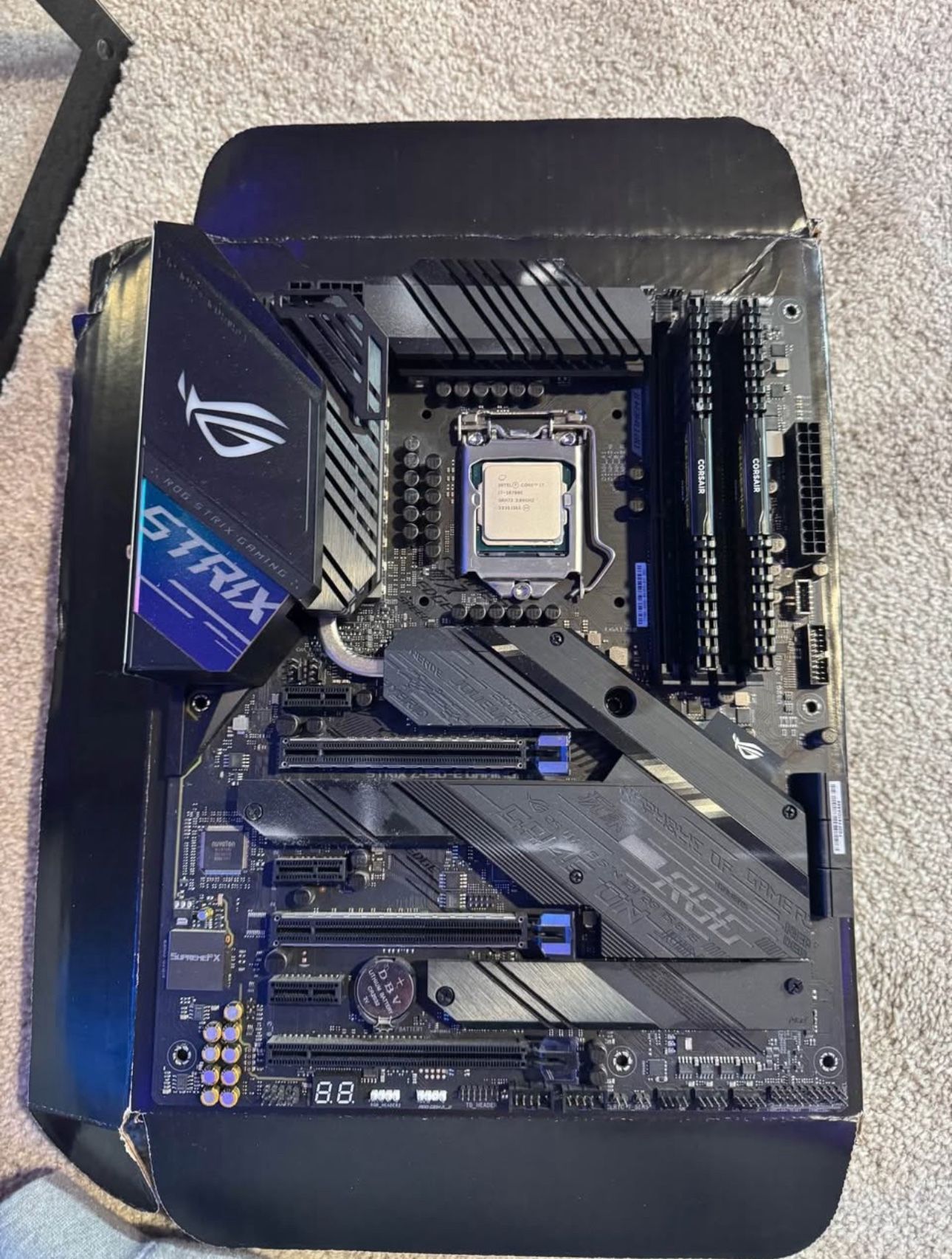 Intel i7 10700k ASUS ROG STRIX E 32gb Corsair vengeance ddr4