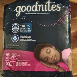 Goodnights Overnight Pullups Size XL 21 Count