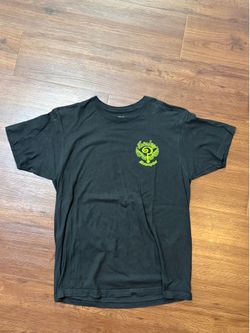 Indian Larry Motorcycles Neon Green Biker Y2K Streetwear Tee L