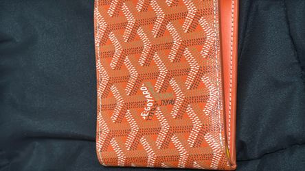 Goyard Victoire Bifold Wallet orange with box