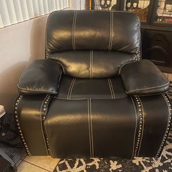 Leather Reclining rocking chair