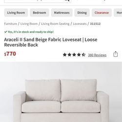 Love Seat And Ottoman 