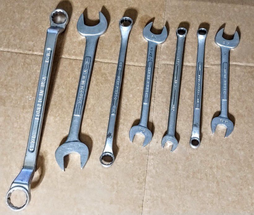  Wrenches  7 Set Forged In Usa.