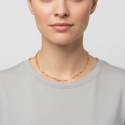 14K Yellow Gold 24" Paperclip Chain