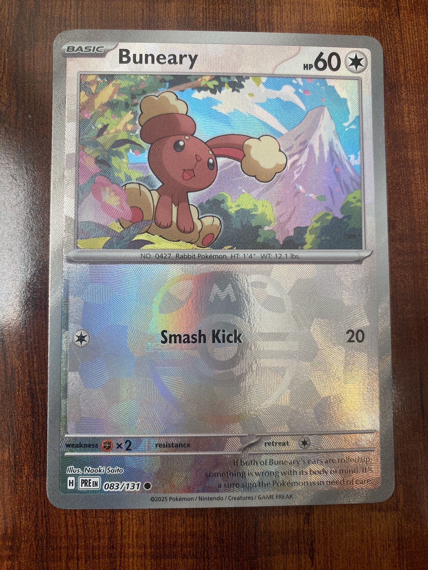 Pokemon Buneary Master Ball Prismatic Evolutions Holo Rare NM/M PACK FRESH!
