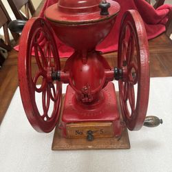 Antique Cast Iron Coffee Grinder No. 5 by Enterprise Manufacturing Company