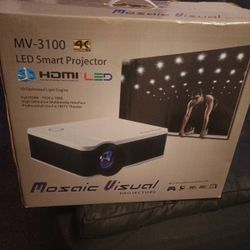 LED 3d Smart Projector &Screen New Still In Box