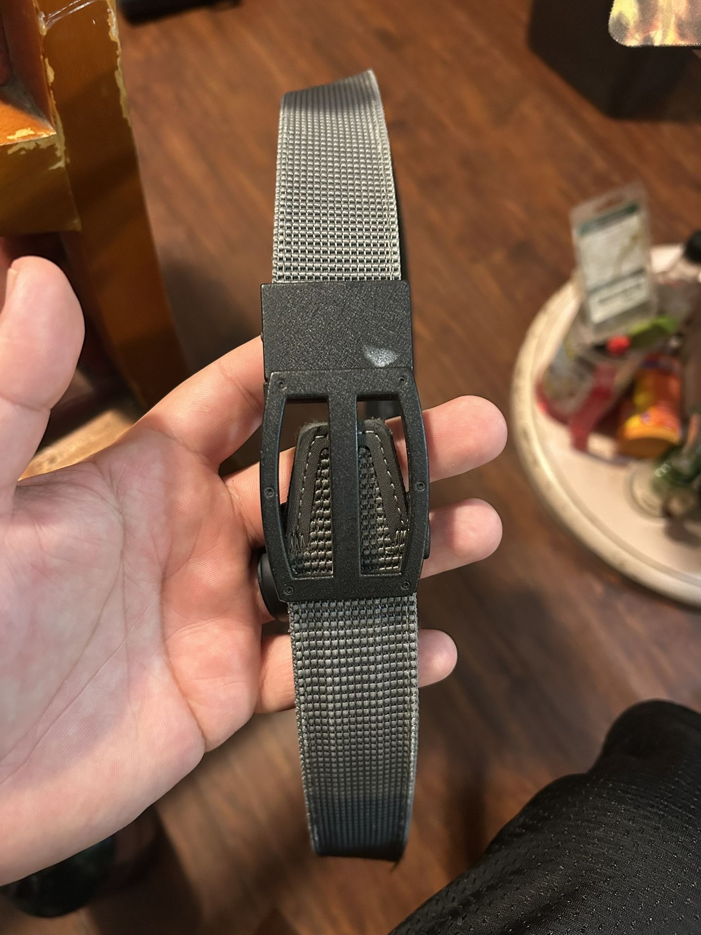 Nexbelt Tactical EDC Ratchet Belt – Gray Nylon (Up to 36”)