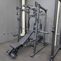 Vesta Smith Machine Sm2001 |Heavy-Duty Adjustable Bench | Squat Rack | Pulley System | Gym Equipment