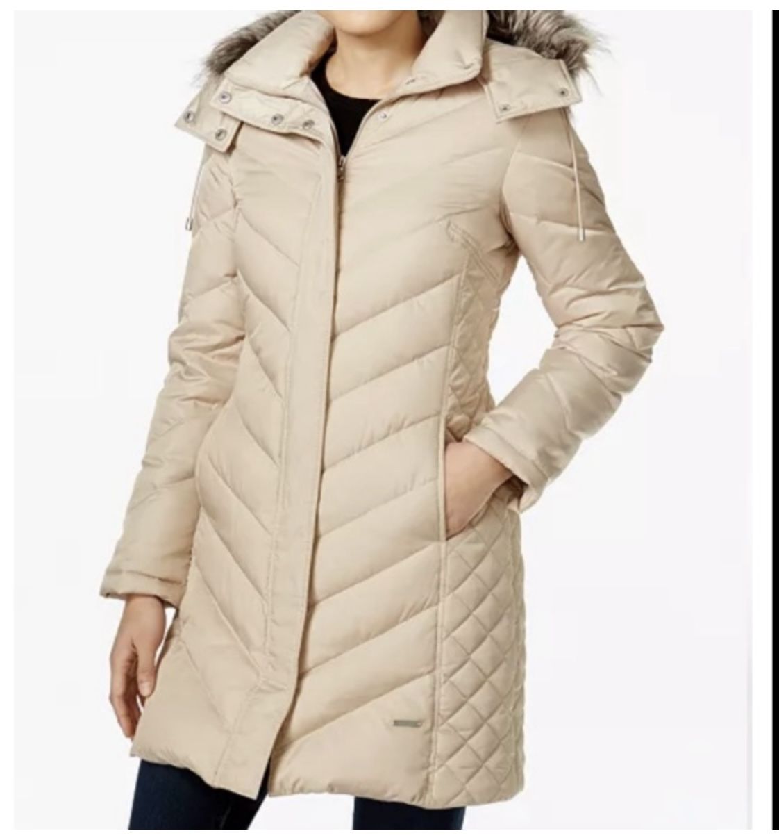 Kenneth Cole Reaction Down Quilted Puffer Parka Sz XL