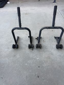 Motorcycle Paddock Stand Set Front and Rear